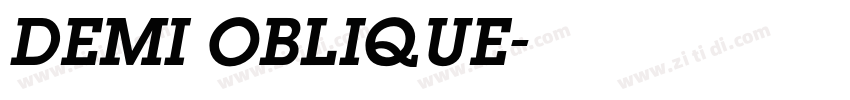 DEMI OBLIQUE字体转换